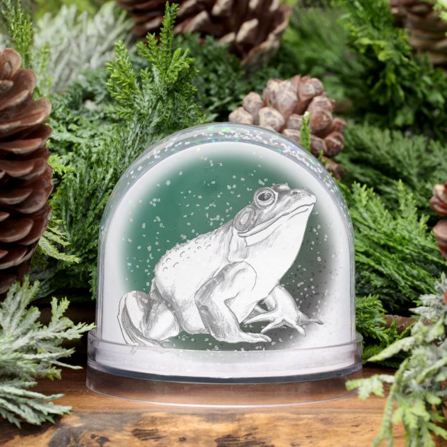 Bullfrog Snow Globe Cool Custom Frog Snow Globe (Hiver)