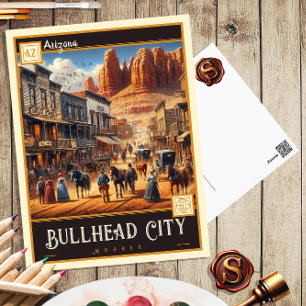 Bullhead City, Arizona   Carte postale Vintage
