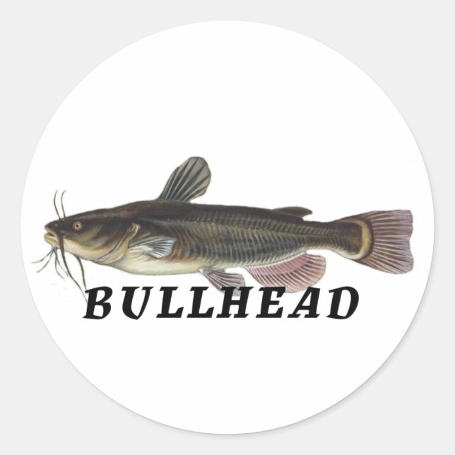 Bullhead Runder Aufkleber (Vorderseite)