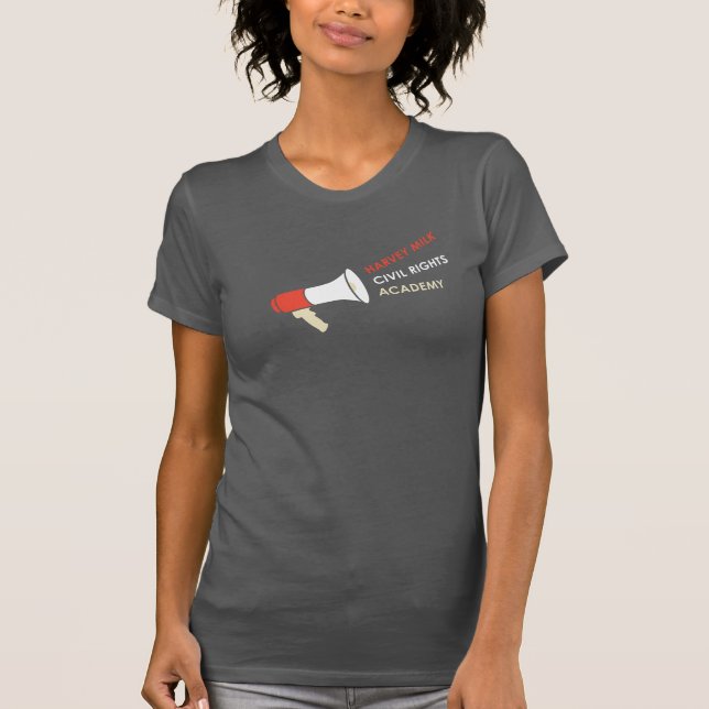 Bullhorn auf schwarz T-Shirt (Vorderseite)