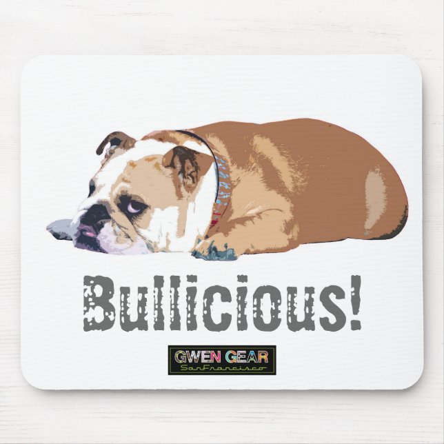 Bullicious englische Bulldoggen-Mausunterlage Mousepad (Vorne)