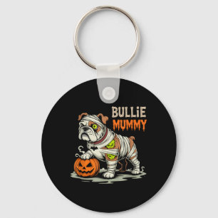 Bullie-Mummy-Halloween-Bulldogge Schlüsselanhänger