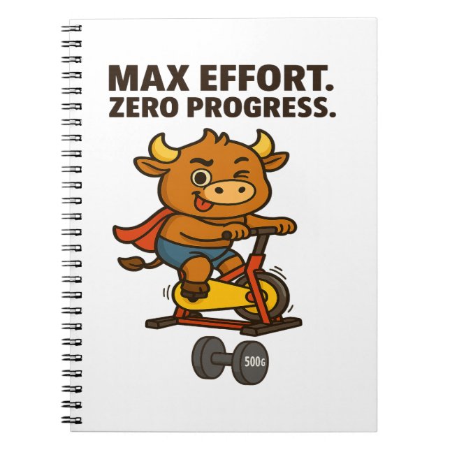 Bullio on Toy Bike - Funny Workout Notebook Notizblock (Vorderseite)