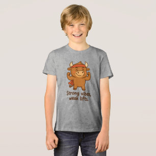 Bullio® - Starke Vibes, der Hase der kleinen Junge Tri-Blend Shirt