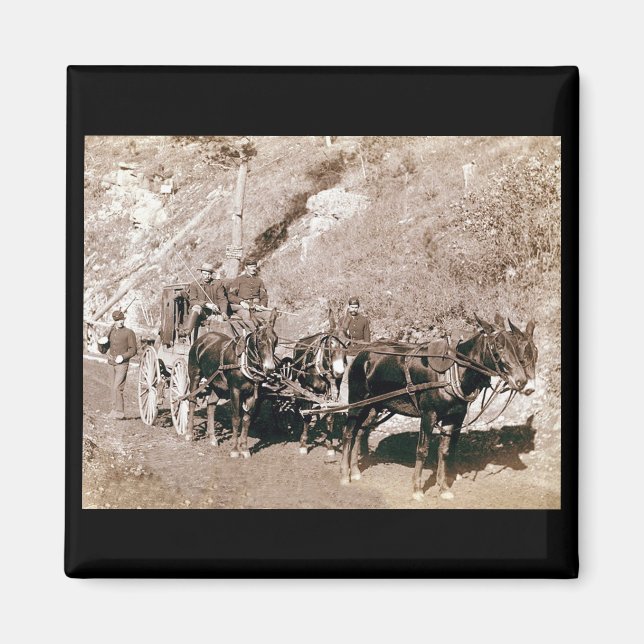 Bullion Bühne Coach Vintag Magnet (Vorne)