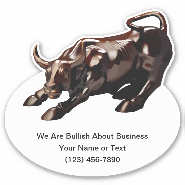 Bullische Aufkleber-Etiketten für den Custom Stock Aufkleber (Vorderseite)