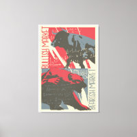 Bullische bärische Börse Leinwand Kunst