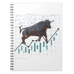 Bullischer Trend an der Börse Notizblock