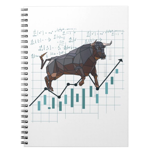 Bullischer Trend an der Börse Notizblock (Vorderseite)