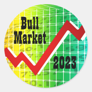 Bullmarkt 2023 runder aufkleber