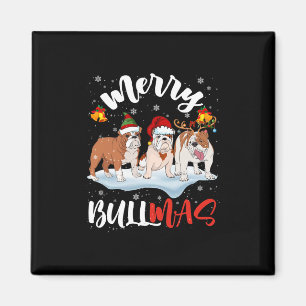 Bullmas Spaß Santa Rentier Elf Bulldogge Weihnacht Magnet
