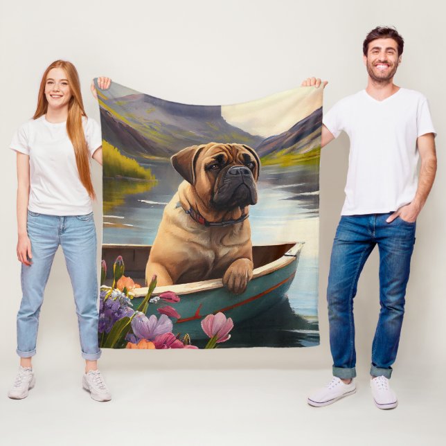 Bullmastiff auf einem Paddel: Ein Landschaftliches Fleecedecke (Beispiel)