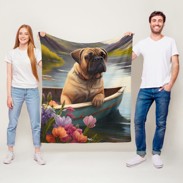 Bullmastiff auf einem Paddel: Ein Landschaftliches Fleecedecke (Beispiel)