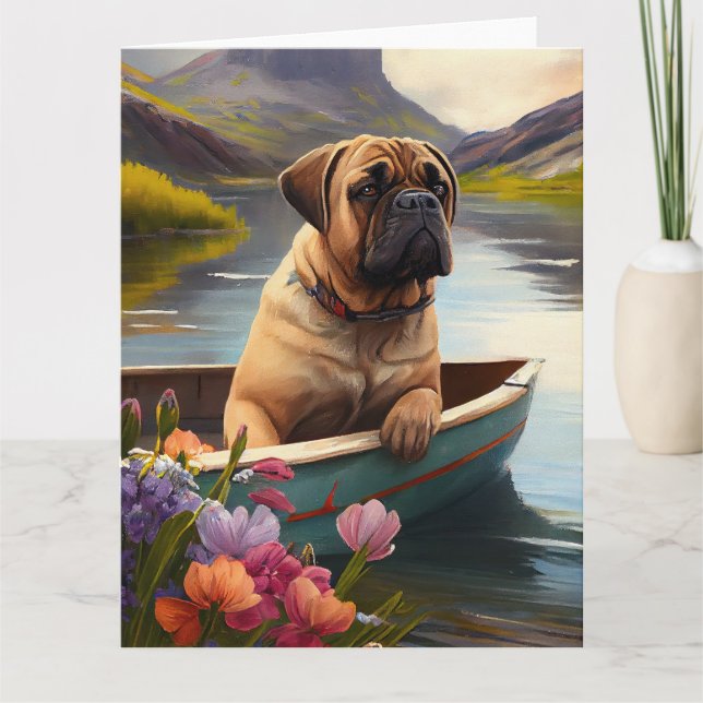 Bullmastiff auf einem Paddel: Ein Landschaftliches Karte (Vorderseite)