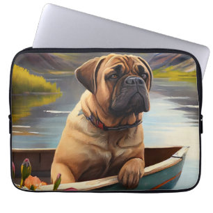 Bullmastiff auf einem Paddel: Ein Landschaftliches Laptopschutzhülle