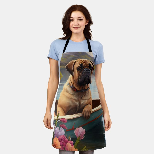Bullmastiff auf einem Paddel: Ein Landschaftliches Schürze (Getragen)