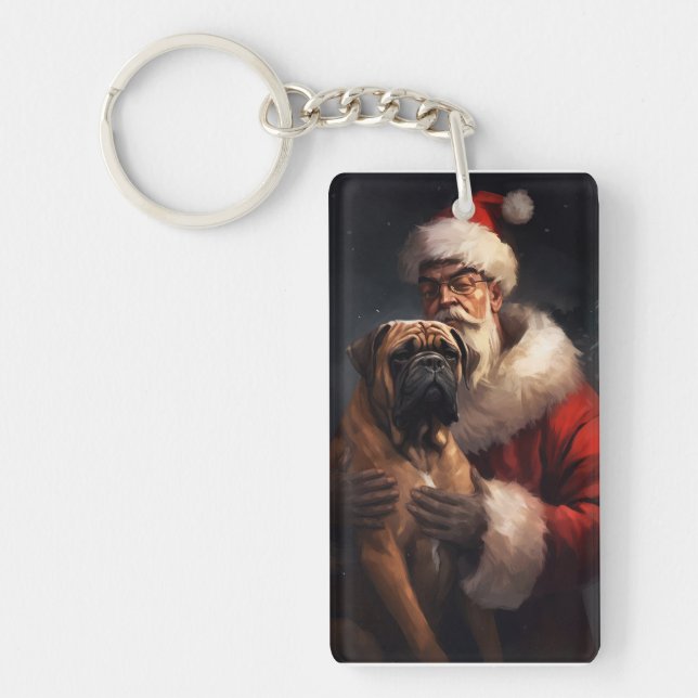 Bullmastiff avec Noël Festif du Père Noël (Devant)