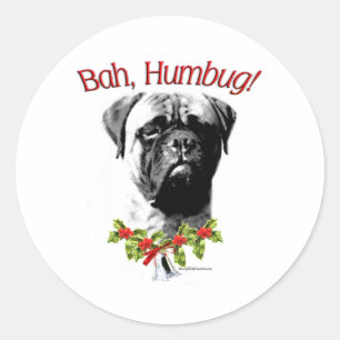 Bullmastiff Bah Humbug - Aufkleber