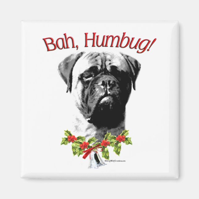 Bullmastiff Bah Humbug Magnet (Vorne)