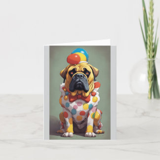 Bullmastiff carte de voeux vierge
