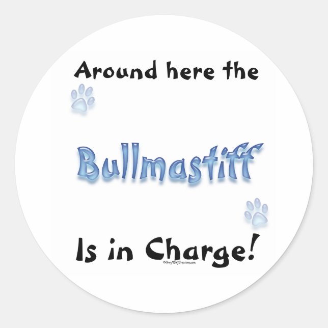 Bullmastiff Charge - Aufkleber (Vorderseite)