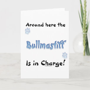 Bullmastiff Charge Feiertagskarte