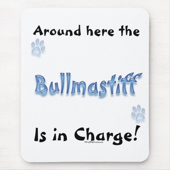 Bullmastiff Charge Mousepad (Vorne)