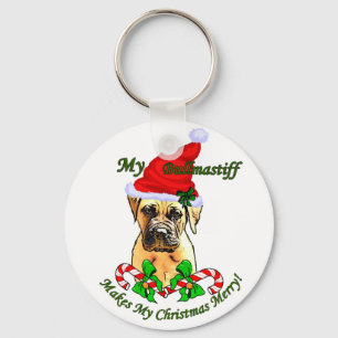 Bullmastiff Christmas Geschenke Schlüsselanhänger