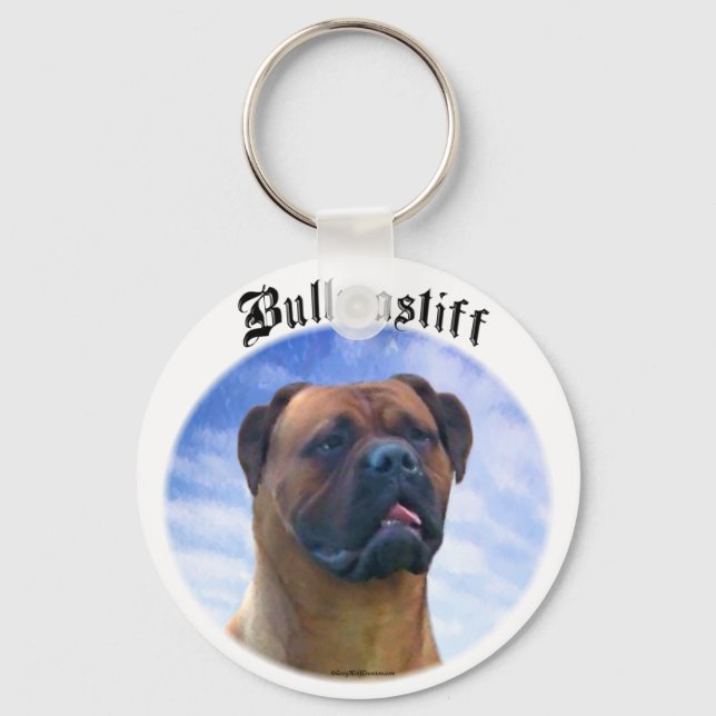 Bullmastiff Clouds Schlüsselanhänger (Vorderseite)