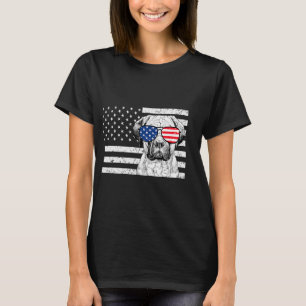 Bullmastiff Dog 4. Juli US-amerikanische Flagge Pa T-Shirt