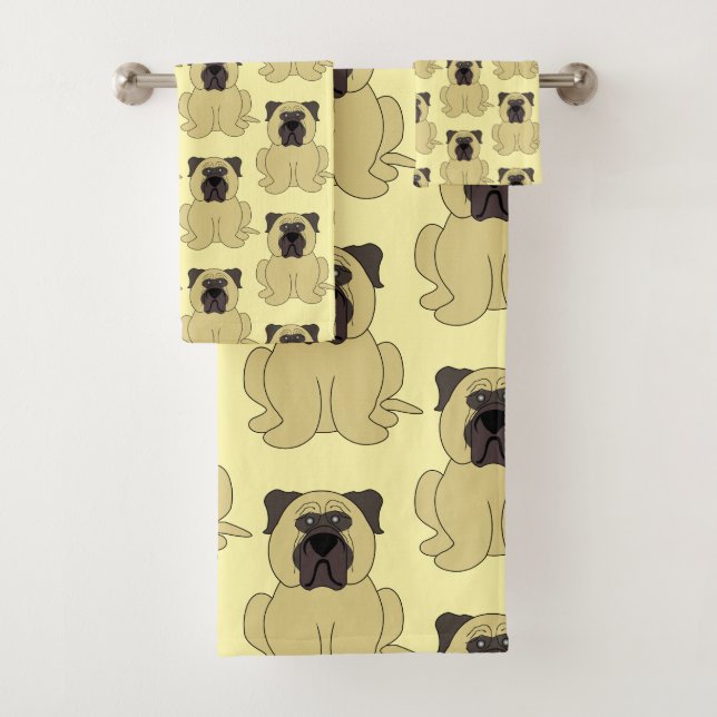 Bullmastiff Dog Design Badhandtuch Set (Insitu)