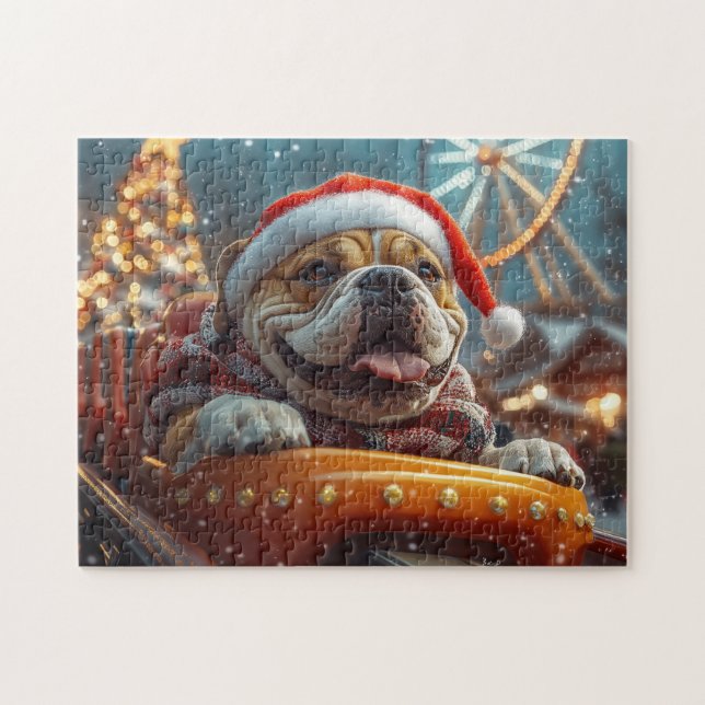 Bullmastiff Dog Roller Untersetzer Weihnachten (Horizontal)