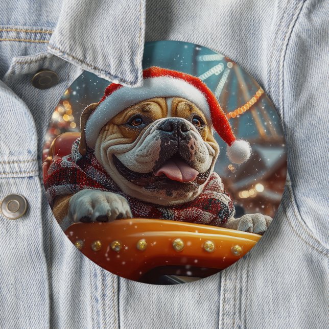 Bullmastiff Dog Roller Untersetzer Weihnachten Button (Beispiel)