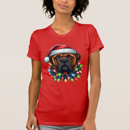Bullmastiff Dog Weihnachtshut Xmas T-Shirt