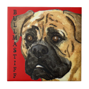 Bullmastiff-Farbblock Fliese