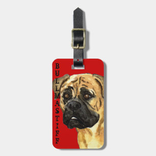 Bullmastiff Farbblock Gepäckanhänger