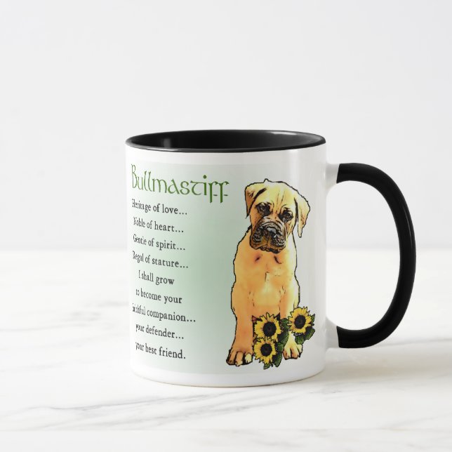 Bullmastiff-Geschenke Tasse (Rechts)