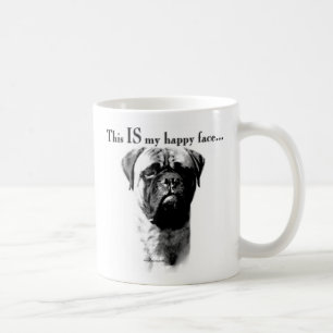 Bullmastiff glückliches Gesicht Kaffeetasse