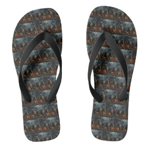 Bullmastiff Halloween Nacht Hunde Delight Flip Flops