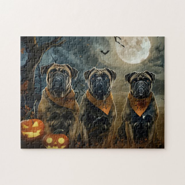 Bullmastiff Halloween Spooky (Horizontal)