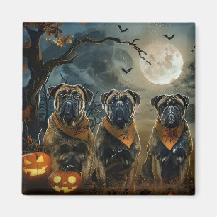 Bullmastiff Halloween Spooky Magnet