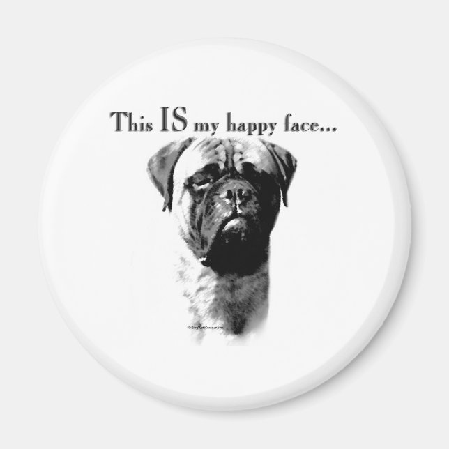 Bullmastiff Happy Face - Magnet (Vorne)