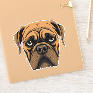 Bullmastiff Hund Niedliche Welpengesicht Kontakt Aufkleber