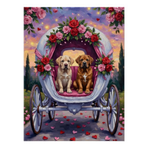 Bullmastiff Hund Valentinstag Poster