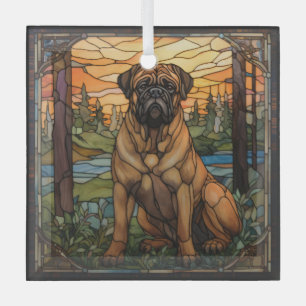 Bullmastiff-Hunde-Ornament Ornament Aus Glas