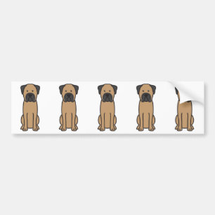 Bullmastiff HundeCartoon Autoaufkleber