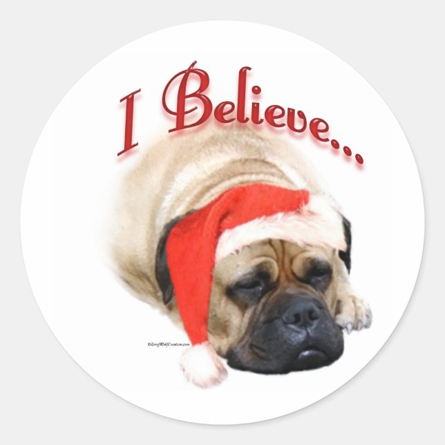 Bullmastiff I glaube - Aufkleber (Vorderseite)