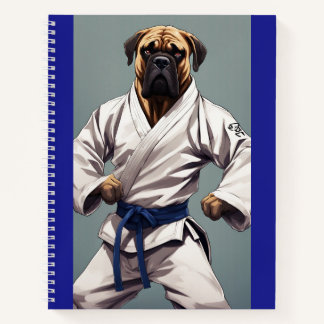 Bullmastiff-Karate-Notebook Notizbuch