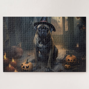 Bullmastiff-Kürbisse Halloween Gruselig