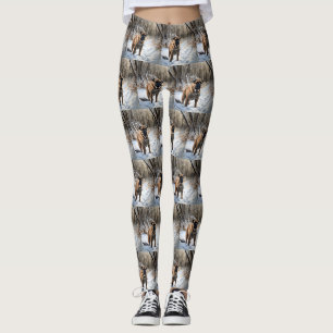 Bullmastiff Let It Schnee Weihnachten Leggings